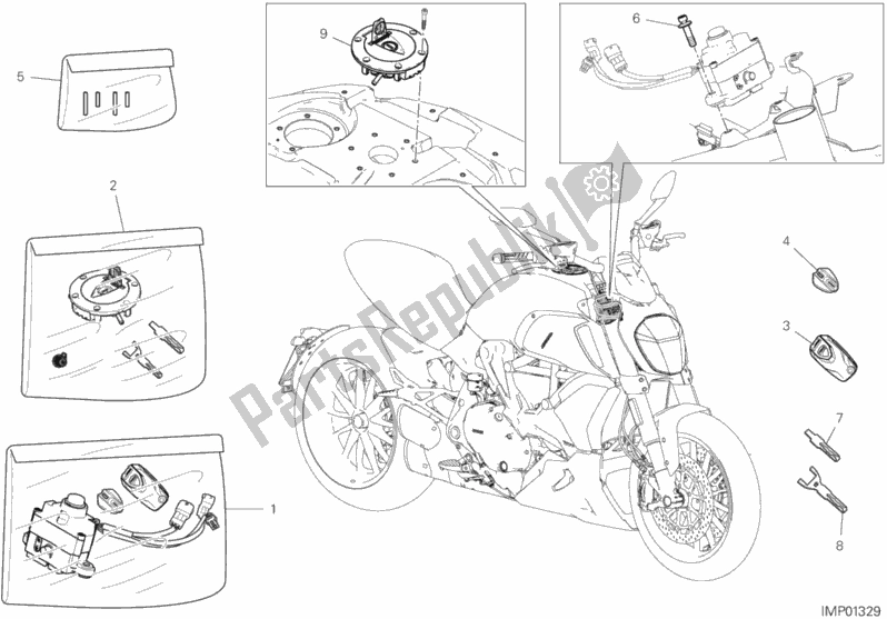 Wszystkie części do 12d - Urz? Dzenia Elektryczne Ducati Diavel 1260 S Thailand 2020
